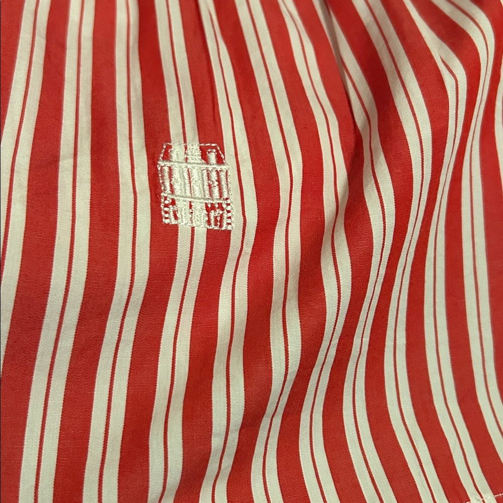 New Hill House The Ellie Nap Dress Cherry Red Stripe Maxi Smocked XL - Picture 9 of 10